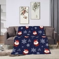 thumbnail image 6 of DouZhe Ultra-Soft Micro Fleece Lightweight Flannel Bed Blanket, Santa Claus Snowflake Print Cozy Warm Throw Blankets, 60"x50", 6 of 7