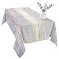 thumbnail image 2 of Purple Grey Table Cloth Waterproof Tablecloths, Farmhouse Gray Barn Wooden Vintage Striped Tablecloth Dining Table Cover for Kitchen Party Tabletop Outdoor, Rectangle Tablecloth 54x108 Inch, 2 of 9