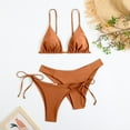 thumbnail image 2 of Daznico Women's 3-Piece Bikini Set, Triangle Top with Two Styles of Bottoms,L, 2 of 7