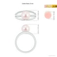 thumbnail image 5 of ANGARA Japanese Akoya Cultured Pearl Triple Split Shank Ring in 14K White Gold for Women | June Birthstone, Birthday, Anniversary, Jewelry Gift for Women | Pearl Ring, 5 of 8