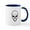 White/Navy Inside, variant on CafePress - SKULL Mugs - 11 oz Ceramic Mug - Novelty Coffee Tea Cup