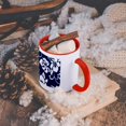thumbnail image 5 of 3dRose, Hawaiian Tribal Print, Blue and White, 15oz Two-Tone Red Mug, 5 of 7