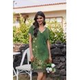 thumbnail image 4 of Ekouaer Nightgowns for Women Short Sleeve Night Gown Comfy Sleep Shirt Soft Sleep Dress Pleated Sleepwear, 4 of 6