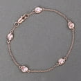 thumbnail image 4 of Genuine Morganite Bracelet in 18k Rose Gold Bracelet Morganite Jewelry 1.75 Carats For Women, 4 of 8