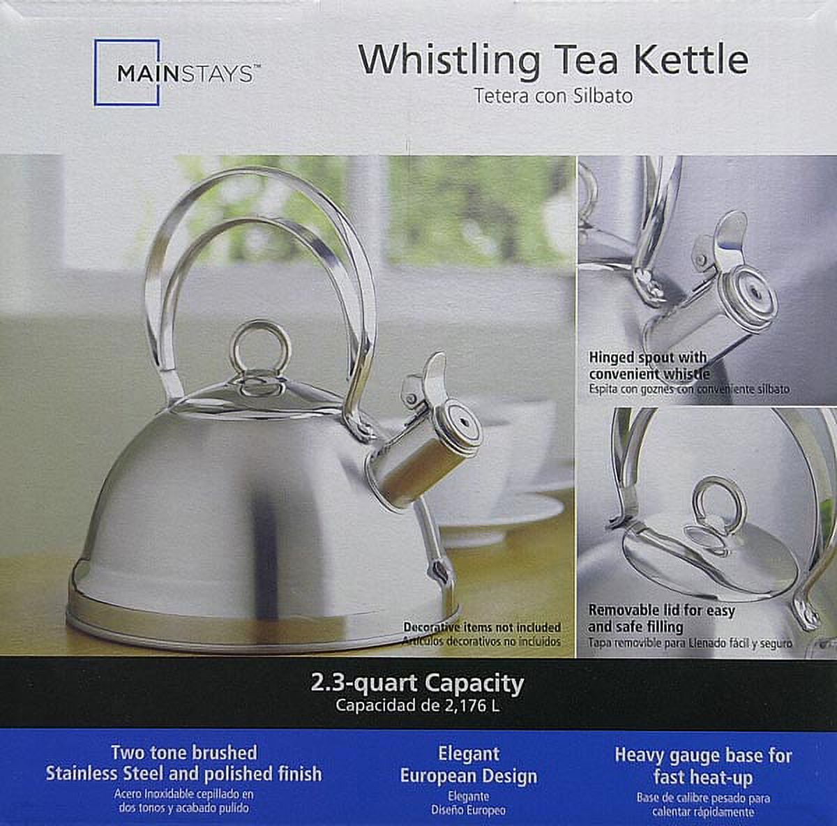 Betty Crocker 1.79 Quarts Stainless Steel Electric Tea Kettle