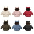 thumbnail image 5 of Toddler Baby Boys Girls Winter Fleece Jacket Unisex Little Kids Warm Hooded Outwear Coat 1-6T, 5 of 6