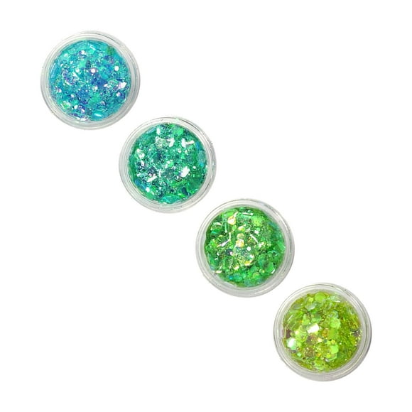 4 Unids Sequin Flake Chunky Glitters Eyes Face Body Hairs Nail Glitter Loose Glitter DIY Soplando Burbuja para Maquillaje Resina Epoxi Cajas D Estilo F