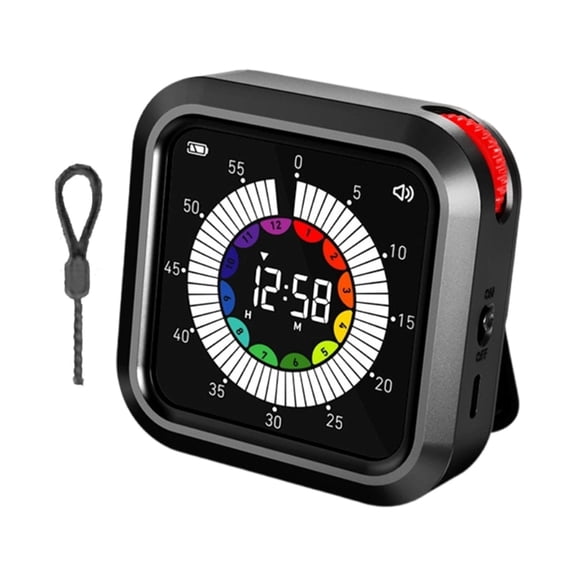 Visual Digital Timer With Lanyard Rechargeable LCD Display Countdowns/Up 12H 59M For Students Home Office And Fitness