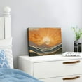 thumbnail image 3 of Chilfamy Sunset Waves Sun Canvas Art Modern Prints for Wall Decor - Ideal Choice for Home, Living Room, Bathroom - Ready to Hang 20x16in, 3 of 6