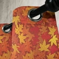 thumbnail image 4 of Ambesonne Orange Grommet Curtain, Nature Designs, 50" x 63", Burnt Orange, 4 of 6