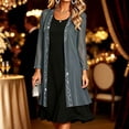 thumbnail image 2 of Fjofpr Womens Glitter Sequin Cardigan Long Sleeve Sparkle Women'S Solid Color Chiffon Cardigan with Sequin Border Elegant Long Sleeved Cover Shirt Cocktail Party Cardigan Jacket, 2 of 7