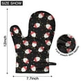 thumbnail image 6 of Cute Oven Mitts,Black Christmas Santa Pattern Oven Mitt 2-Pack Set,Kitchen Gloves for Oven,Heat Resistant Oven Mitts 7.7"x12", 6 of 7