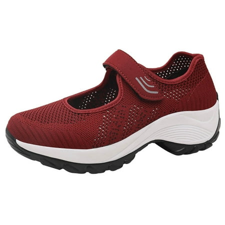 

ZMHEGW Thick Mesh Women Casual Shoe Student Rocking Sneaker Fashion Working Bottom Shoe Women s Casual Shoes