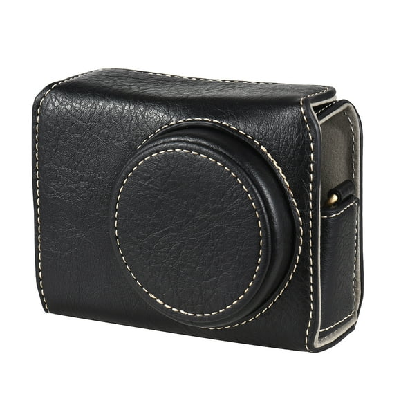 Portable Camera Case Synthetic Leather Camera Carry Bag with Shoulder Strap Replacement for Ricoh GR3