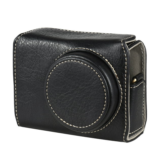 Graflsoa Leather Camera Case for Ricoh GR3/GR3X with Adjustable Strap, Black/Green/Coffee Options, Synthetic Material, Compact Design