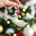 thumbnail image 2 of ViciArt Duck Christmas Ornament, 3mm Acrylic or Wood, Santa Hat, Holiday Tree Decoration, Festive Animal Decor, 2 of 4