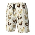 thumbnail image 5 of Kdxio Chicken Cartoon Pattern Mens Casual Shorts - Drawstring Summer Beach Sports Shorts for Men, 5 of 9