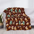 thumbnail image 3 of Fuzoiu Christmas Gingerbread Print Flannel Blanket,Throw Blanket,Flannel Home Decor,Fleece Bed Blankets,Cozy Soft Blanket for Bed, Sofa, Camping, and Travel-60"x50", 3 of 6