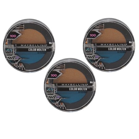 Maybelline Color Molten Eyeshadow in Sweeping Blue 400 for Unisex, Pack of 3