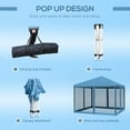 thumbnail image 4 of Outsunny 10' x 10' Heavy Duty Pop Up Canopy with Removable Mesh Sidewall Netting, Easy Setup Design, Outdoor Party Event with Storage Bag, Light Blue, 4 of 9