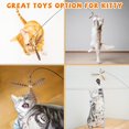 thumbnail image 5 of JXFUKAL Cat Wand Toys, Interactive Cat Toys with 3 Feather Refills, 29'' Flexible Steel Wire, Sturdy Wood Handle & Bell for Kitty Kitten, Cat Toys for Indoor Cats Cat Teaser Cat String Toy, 5 of 10