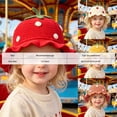 thumbnail image 3 of Tigivemen Cute Sun Hat for Toddler Girls Knitted Strawberry Bucket Hats Wide Brim Crochet Sunhats Baby Girl Gifts Red Size 1-4 Years, 3 of 6