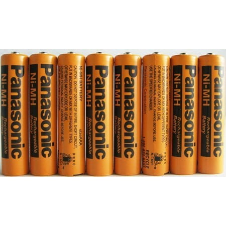 Nimh Universal External Battery - 8 Pack Panasonic NiMH AAA Rechargeable Battery for Cordless Phones