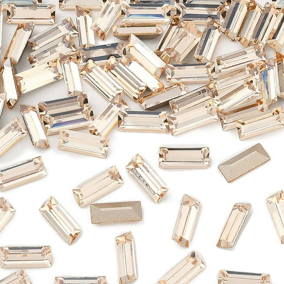 12 pc Preciosaeg MAXIMA Fancy Stones Czech 435 26 212 Baguette Dura Foiling 00030 235 Honey 4x2mm