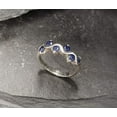 thumbnail image 1 of Sapphire Band, Natural Sapphire, September Birthstone, Asymmetric Ring, 1 of 4