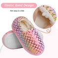 thumbnail image 4 of ​Berhood Girls Slippers Warm Plush Fuzzy House Slippers for Kids Indoor Memory Foam Bedroom Shoes Fade Pink Big Kid 2, 4 of 6