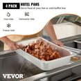 thumbnail image 5 of VEVOR 4 Pack Steam Table Pans 20.9 x 12.8 x 3.9 Inch Deep Steam Table Pan Full Size 13L Deep Food Container Stainless Steel Oven Tray Hotel Pans Anti-Jam Steam Table Food Pan, 5 of 9