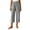 Gray-1, variant on Wide Leg Capri Pants for Women Elastic High Waisted Palazzo Pull On Flowy Beach Cropped Trousers with Pocket