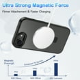 thumbnail image 2 of CASEFIV for iPhone 16e Case,with Magnetic Invisible Stand [Military Drop Protection] [Compatible with MagSafe] Shockproof Slim Translucent Anti-Slip,Black, 2 of 8