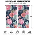 thumbnail image 2 of Tropical Leaves Kitchen Curtains - Boho Floral and Botanical Semi-Sheer Panels, 42x84 Inch, 2 of 2