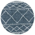 thumbnail image 4 of SAFAVIEH Pro Lux Marie Geometric Shag Area Rug, Blue/Ivory, 5' x 8', 4 of 9