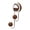 Walnut Color 7.09in, variant on Metal Double Hook Suction Cup Hooks,Waterproof Rustproof Storage Hooks for Bathroom Shower,Heavy Duty No Drill Coat Hooks with Ball Ends,Adhesive Hooks for Bathroom (Walnut Color 7.09in)