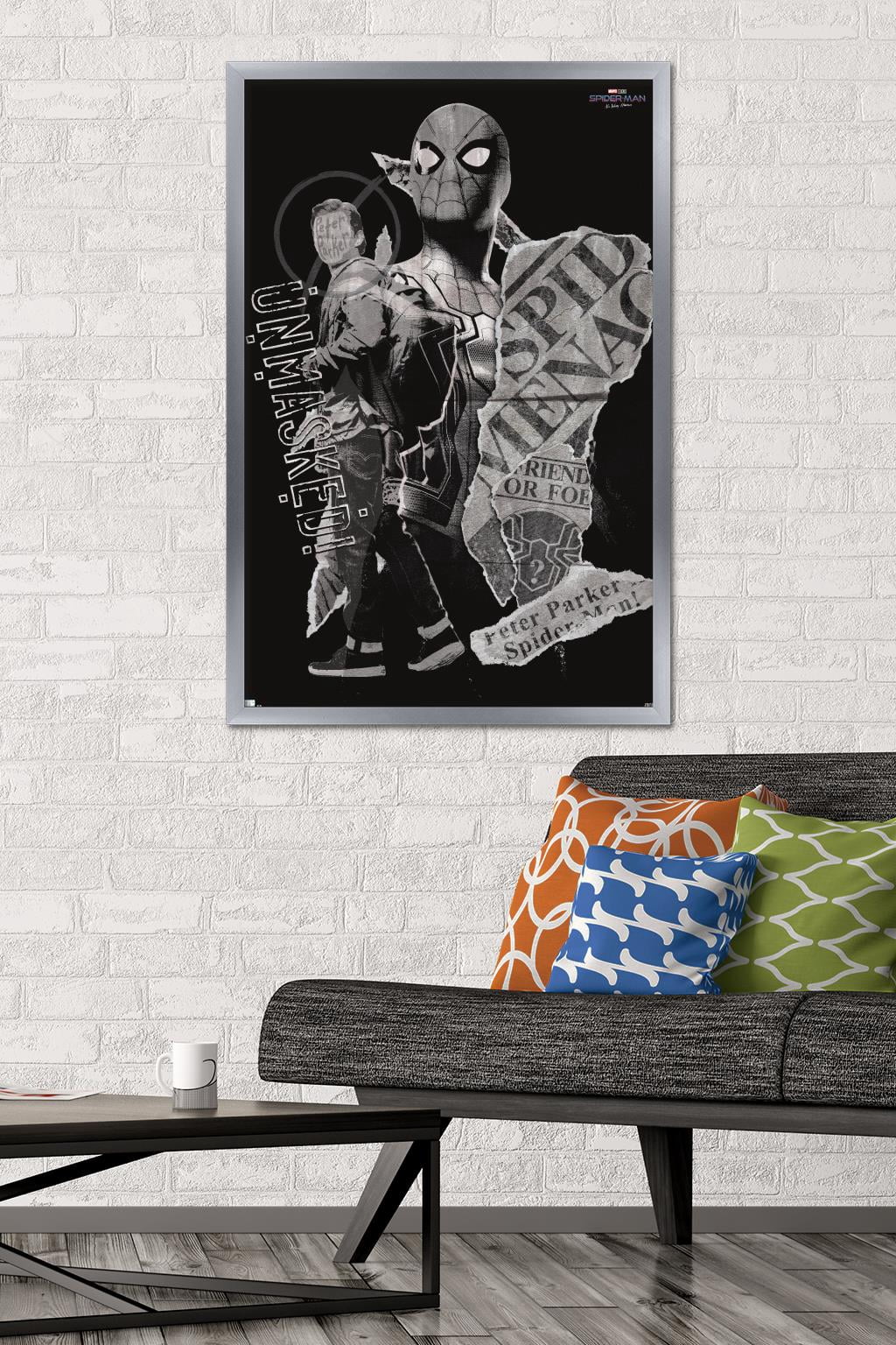 Marvel Spider-Man: No Way Home - Unmasked Wall Poster, 22.375" x 34" Framed