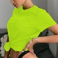 thumbnail image 4 of TKLPEHG Womens Tunic Tops Fashion Short Sleeve T Shirts Loose Casual Going Out Tops Round Neck Tshirts Summer Solid Color Lightweight Blouses(Green,XXL), 4 of 8