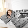 thumbnail image 4 of Erosebridal Kids Cartoon Bowtie 7pcs Bedding Comforter Set For Bows Lover,Dreamy Princess Style Ballet Girly Queen Bedding Sets,Reversible black, 4 of 7
