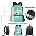 thumbnail image 6 of Yuyamidu Mushroom Axolotl Backpack for Girls 6-8 Blue Bookbag for Kids Primary School Bag Children Book Bag Elementary School Backpacks School Supplies, 6 of 6