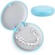 thumbnail image 1 of JM Funda de retenedor (azul, excluyendo dentaduras postizas), caja de dentadura postiza de ortodoncia, caja de retenedor circular, funda de protector bucal, con revestimiento de textura de sellado magnético, funda de dentadura multifuncional para retenedor, funda de protector bucal, soporte para prótesis JM, 1 of 5