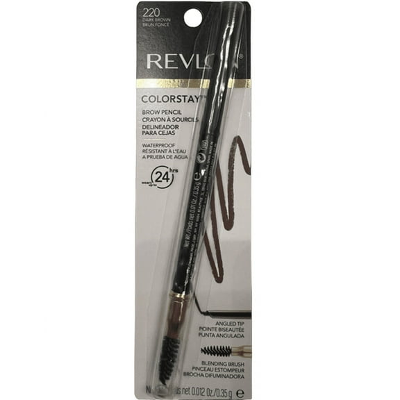 2 Pack - Revlon ColorStay Brow Pencil, Dark Brown 1 ea