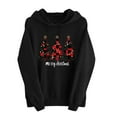 thumbnail image 2 of AUNVITO Women's Christmas Print Hoodie Long Sleeve Pullover Cozy Fleece Loose Fit Casual Streetwear Sweatshirt, 2 of 6