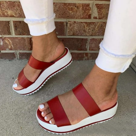 

Summer Flip Flops Fashion Thick Bottom Causal Wedges Women Shoes