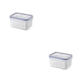 thumbnail image 4 of tamizeot Fridge Fruit Storage Box Kitchen Drain Organizer Refrigerator Organizers Small 2Set, 4 of 6