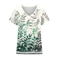 thumbnail image 6 of GaThRRgYP Durable Short Sleeve V Neck Tops Women's,Women's Fashion Printed Camisole Short Sleeve T-shirt Loose Tank V-Neck Tops Green S, 6 of 7