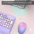 thumbnail image 4 of Keyboard Mouse Combo Typewriter Flexible Keys Office Full-Sized Keyboard, 2.4GHz Dropout-Free Connection and Optical Mouse for Windows,PC, Notebook, Laptop, LETTON V2030 (Blue), 4 of 8
