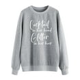 thumbnail image 3 of TWZH Women Cocktail In Her Hand Glitter In Her Hair Letter Sweatshirts Tops, 3 of 6