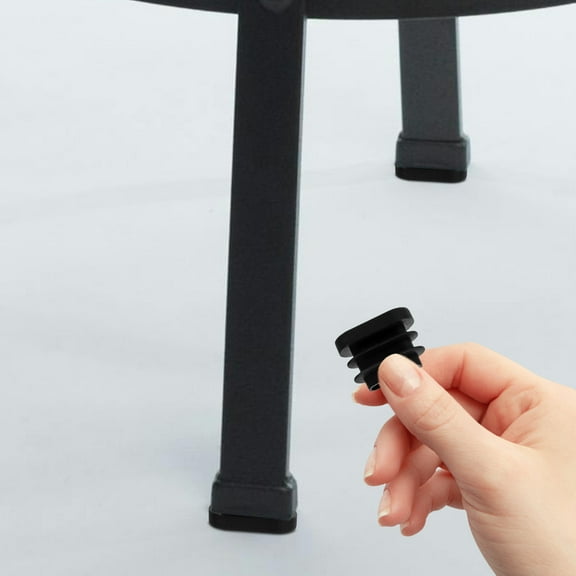 KALLORY  40 Pcs Oval Chair Leg Caps Outdoor Furniture Feet Office Dining End for Black