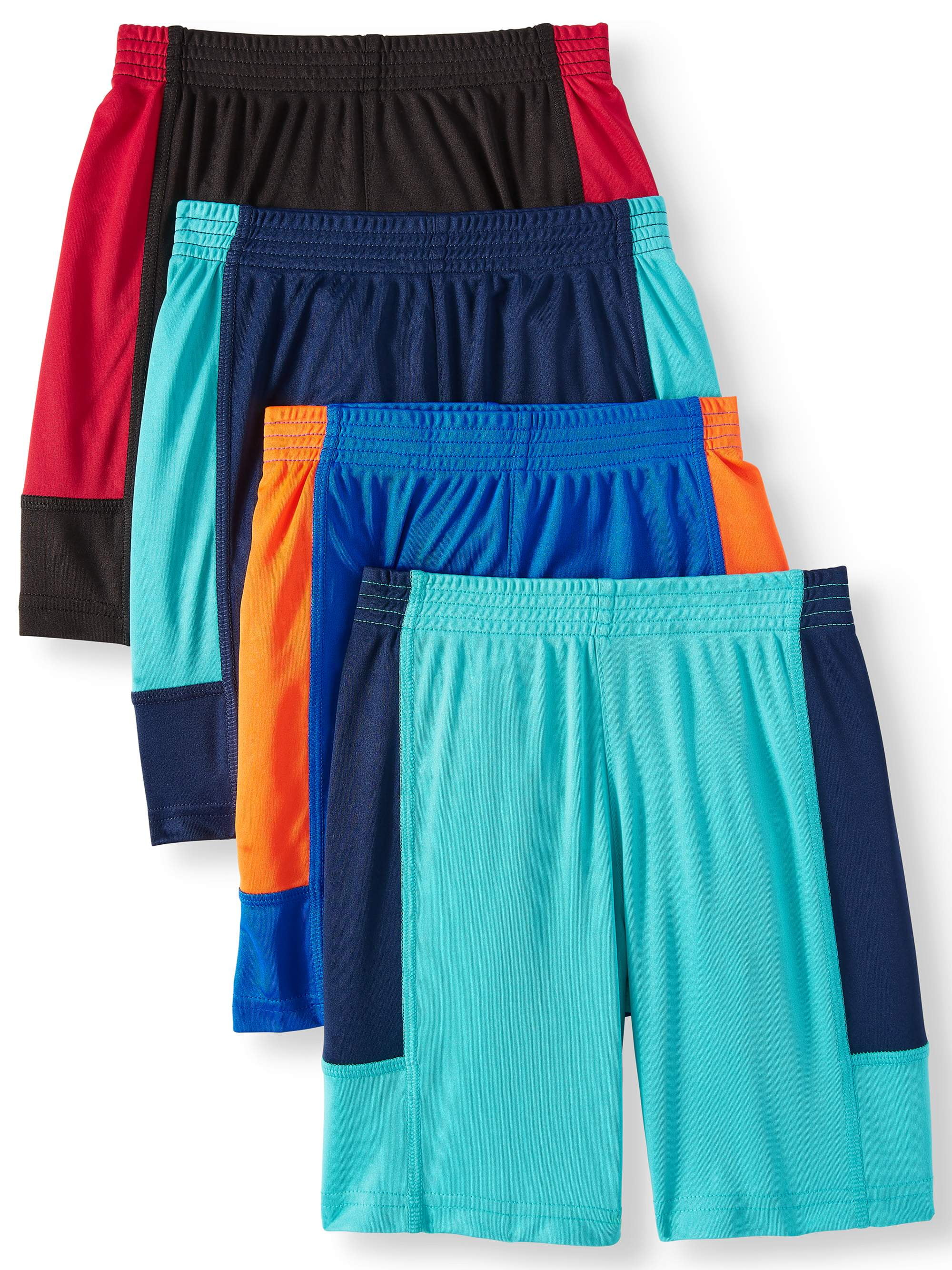 Wrights - Wrights Colorblock Comfortable Active Shorts, 4-pack (Toddler Boys)  - Walmart.com - Walmart.com